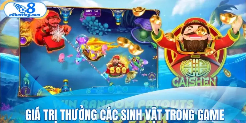 Giá trị thưởng các sinh vật biển trong game
